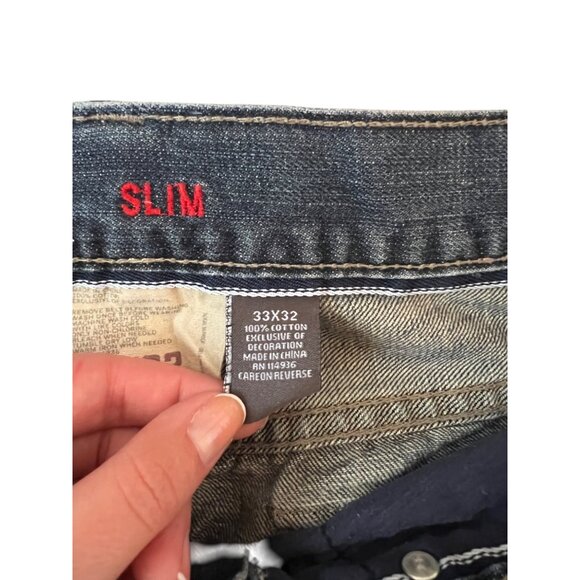 Urban Pipeline Slim Fit Denim Blue Jeans Men's Size 33x32 Dark Wash - Picture 3 of 7